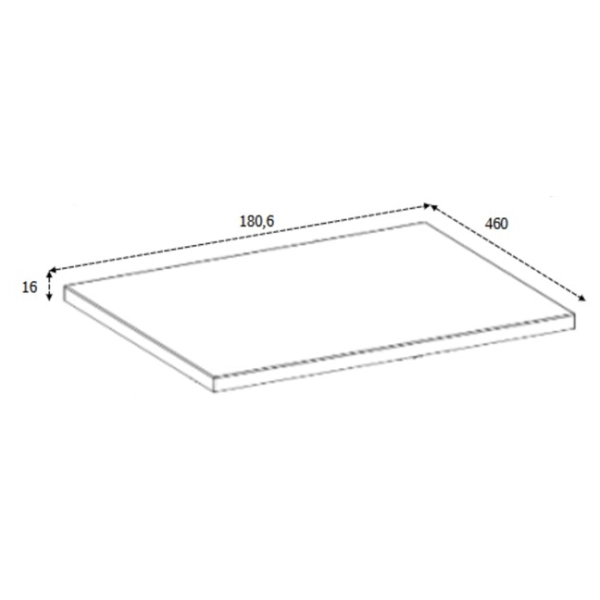 Blat Łazienkowy 180cm Czarny, Rodan